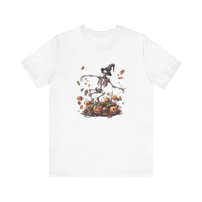 Skeleton with jack-o-lanterns 2 Unisex Jersey Short Sleeve Tee