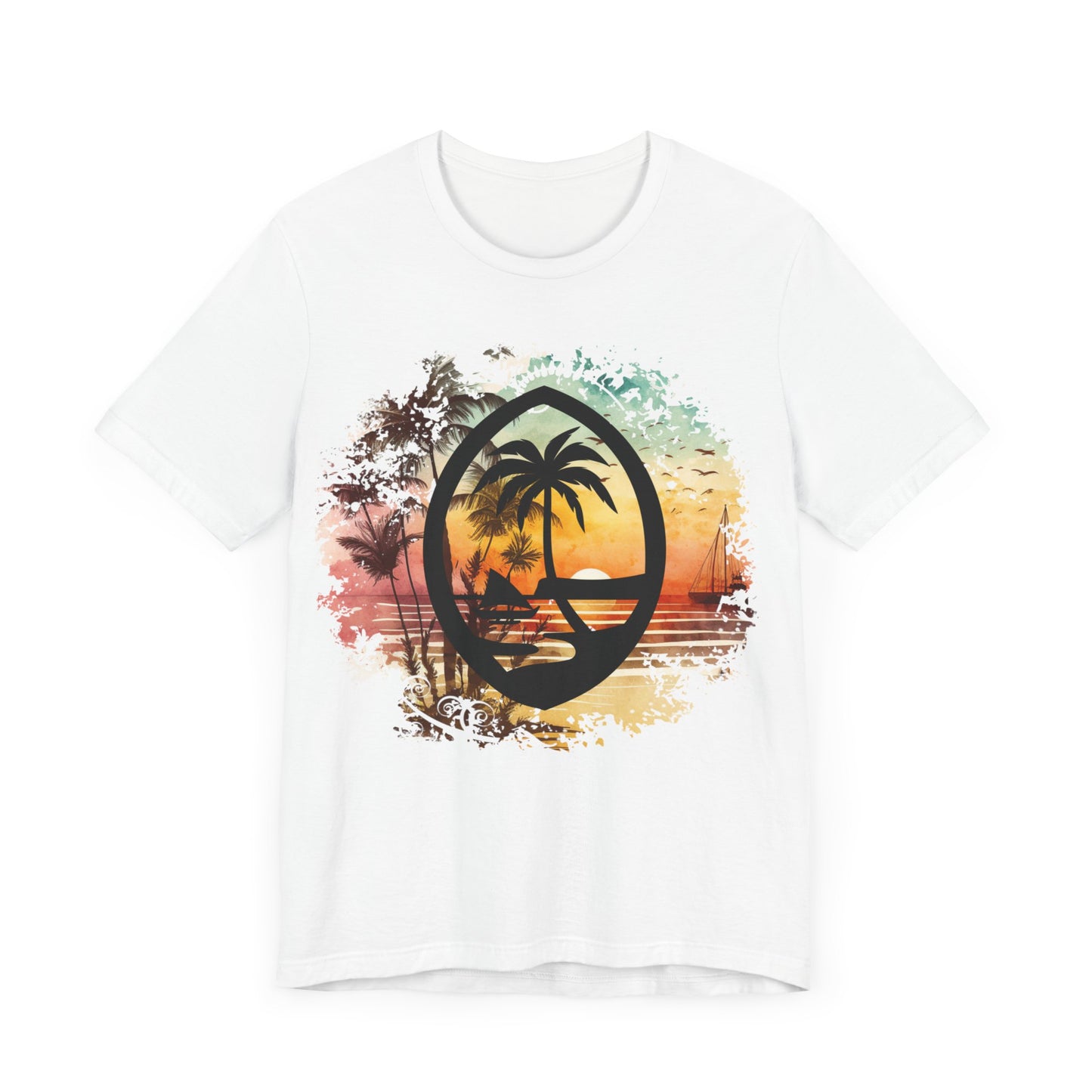 Guam Seal Sunrise Unisex Jersey Short Sleeve Tee