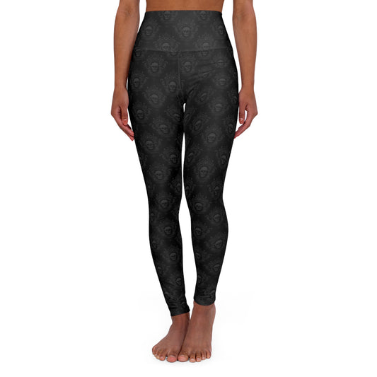 Gothic Skulls High Waisted Yoga Leggings