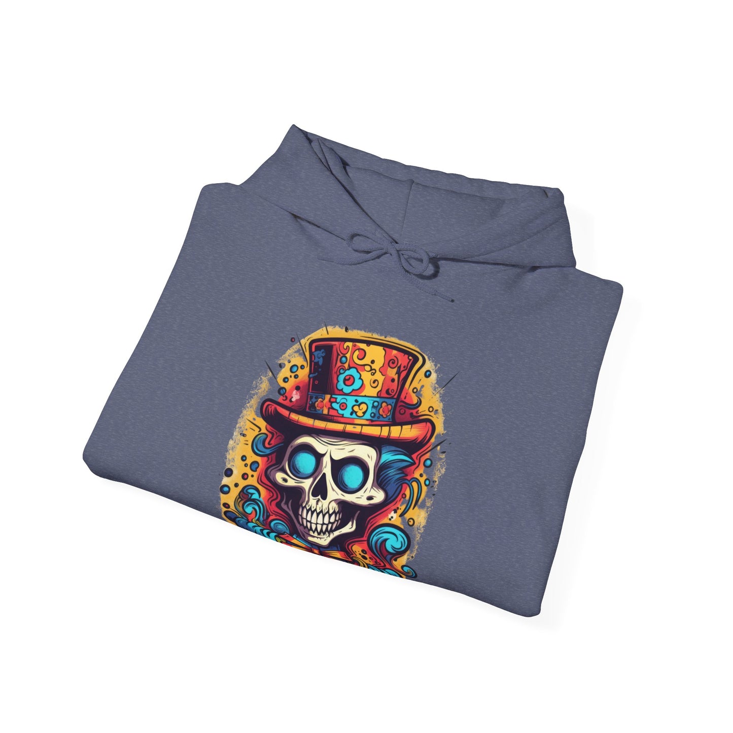 Skull with Top Hat Unisex Heavy Blend™ Hooded Sweatshirt