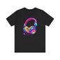 Retro 90's music Headphones Unisex Jersey Short Sleeve Tee