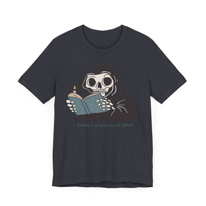 Reading in progress, do not disturb Unisex Jersey Short Sleeve Tee