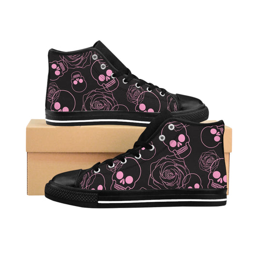 Black & Pink Classic Women's Sneakers