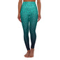 Cheetah Skull in Teal High Waisted Yoga Leggings