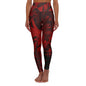 Red leaves Pattern High Waisted Yoga Leggings