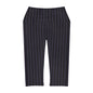 Striped in Black and Purple Yoga Capri Leggings