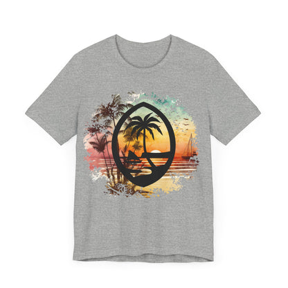 Guam Seal Sunrise Unisex Jersey Short Sleeve Tee
