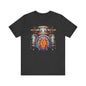 Retro 90's paint splatter music drums Unisex Jersey Short Sleeve Tee