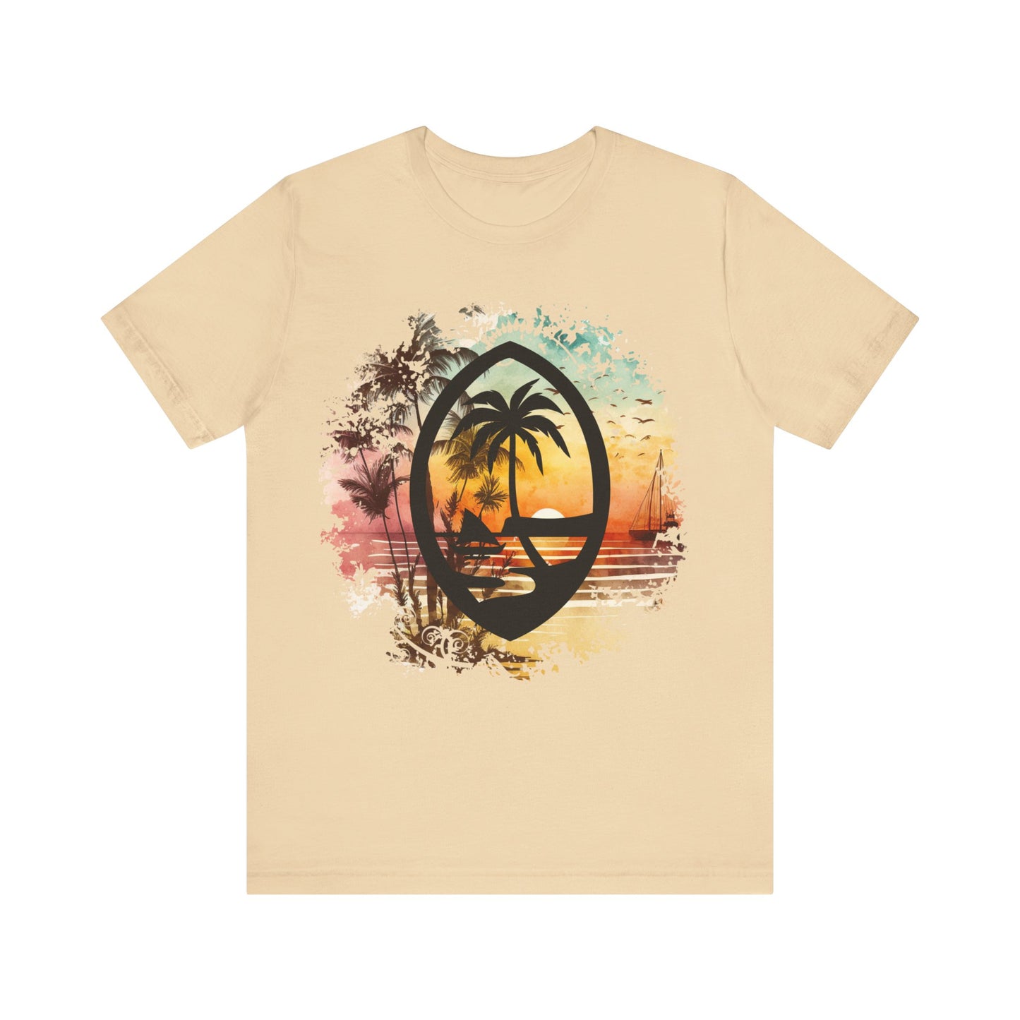 Guam Seal Sunrise Unisex Jersey Short Sleeve Tee