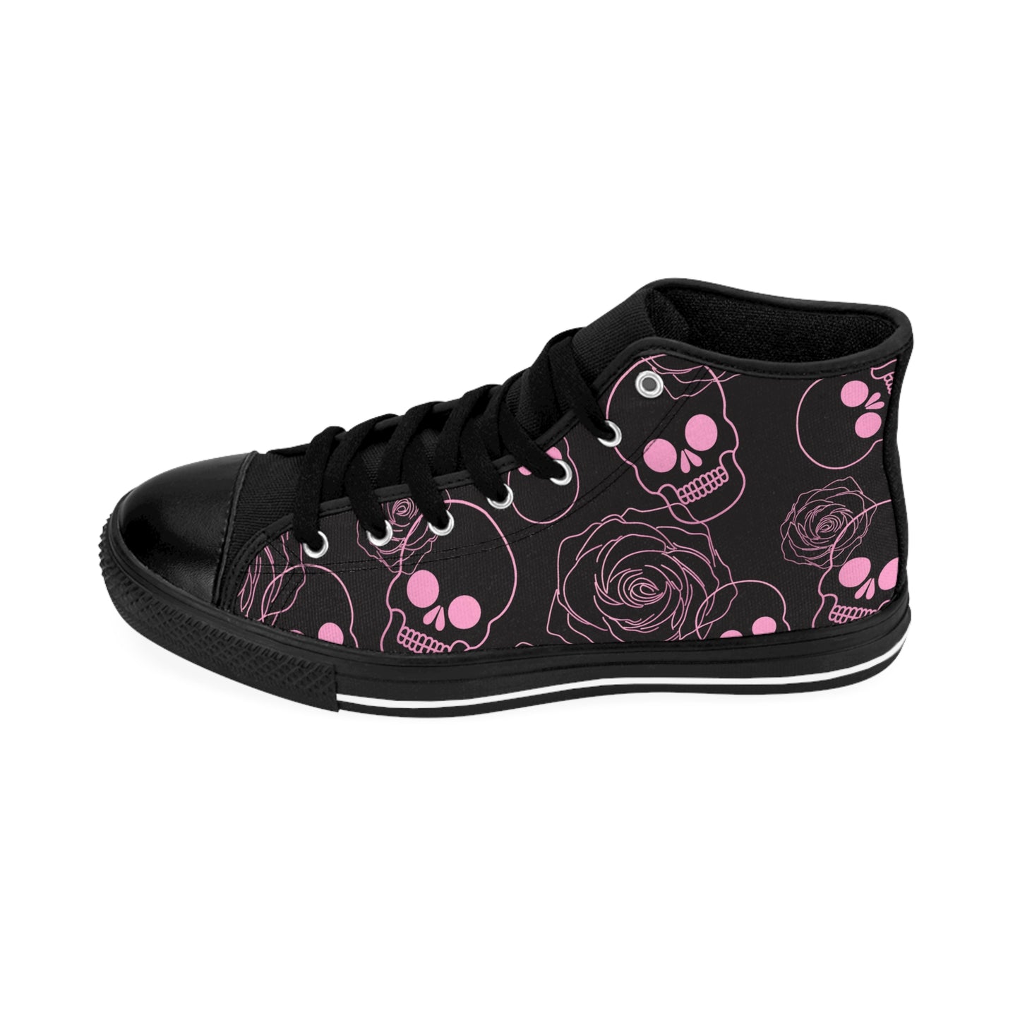Black & Pink Classic Women's Sneakers