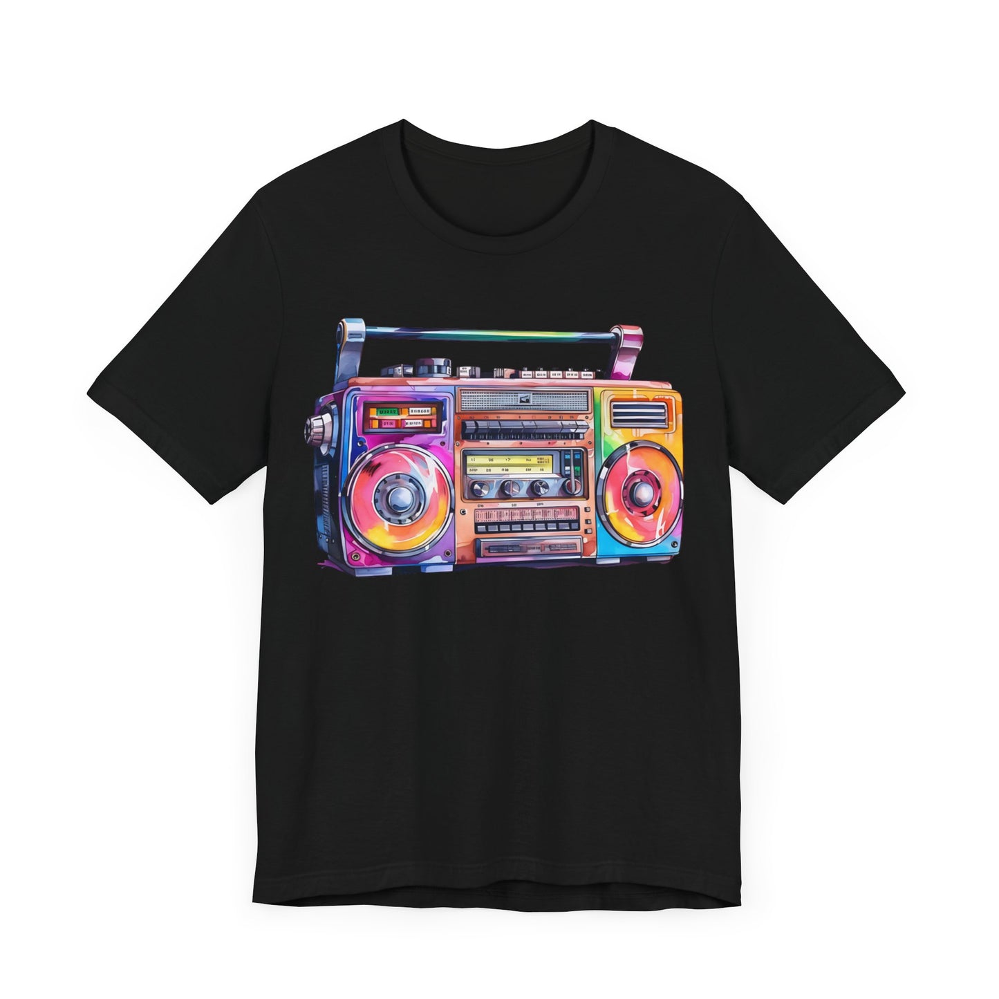 Colorful Boombox 90's Unisex Jersey Short Sleeve Tee