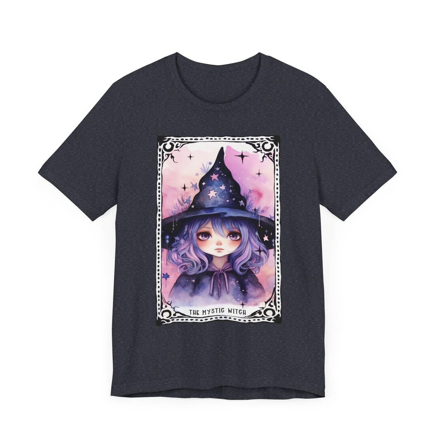 The Mystic Witch Jersey unisex tee, Halloween Graphic Tee, Spooky Shirt, Trick or Treat Tee, Halloween Costume, Festive Gift