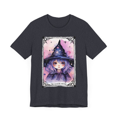 The Mystic Witch Jersey unisex tee, Halloween Graphic Tee, Spooky Shirt, Trick or Treat Tee, Halloween Costume, Festive Gift