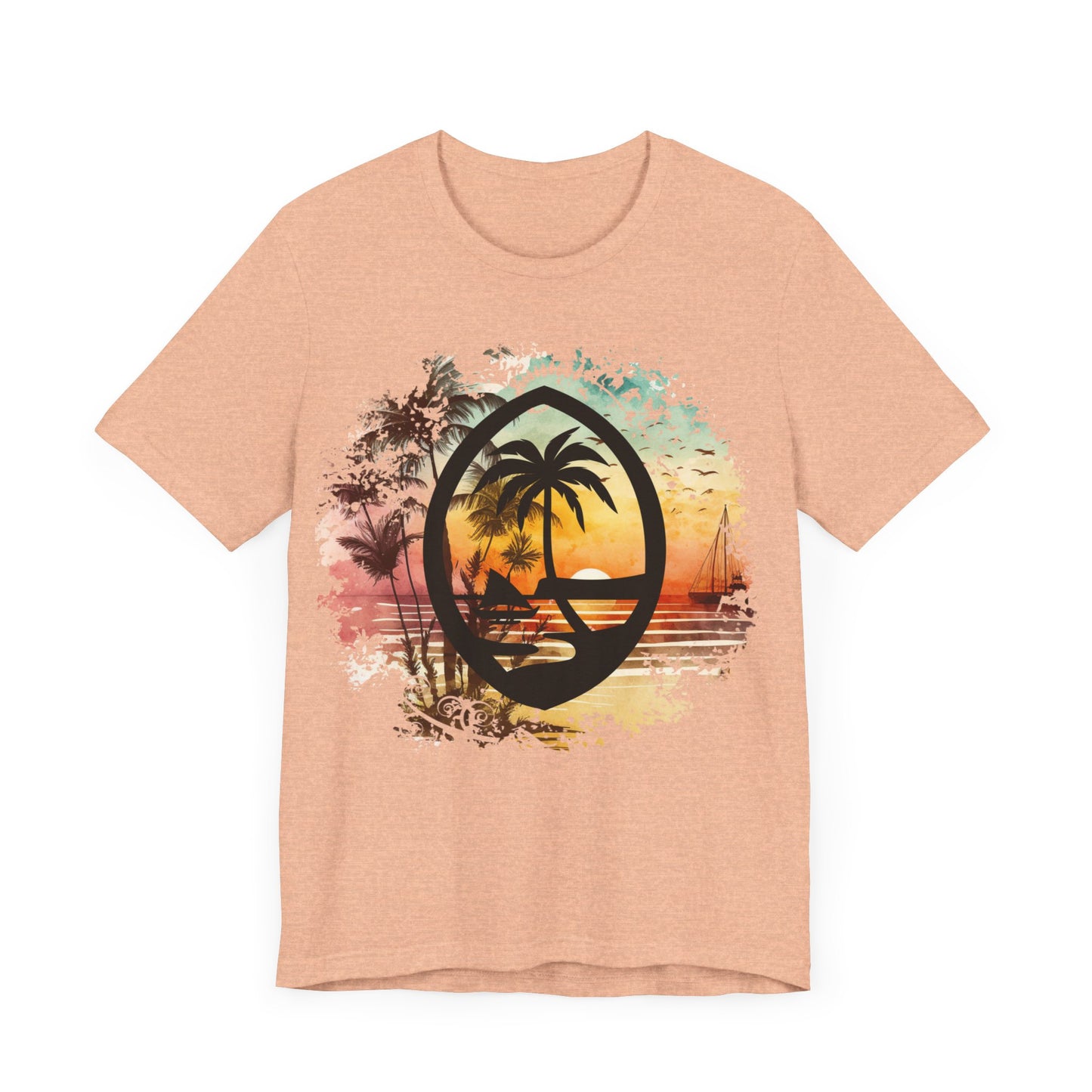 Guam Seal Sunrise Unisex Jersey Short Sleeve Tee