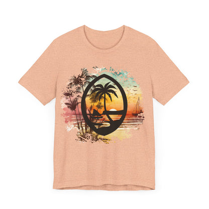 Guam Seal Sunrise Unisex Jersey Short Sleeve Tee