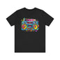 Paint Splatter Boombox 90's Unisex Jersey Short Sleeve Tee