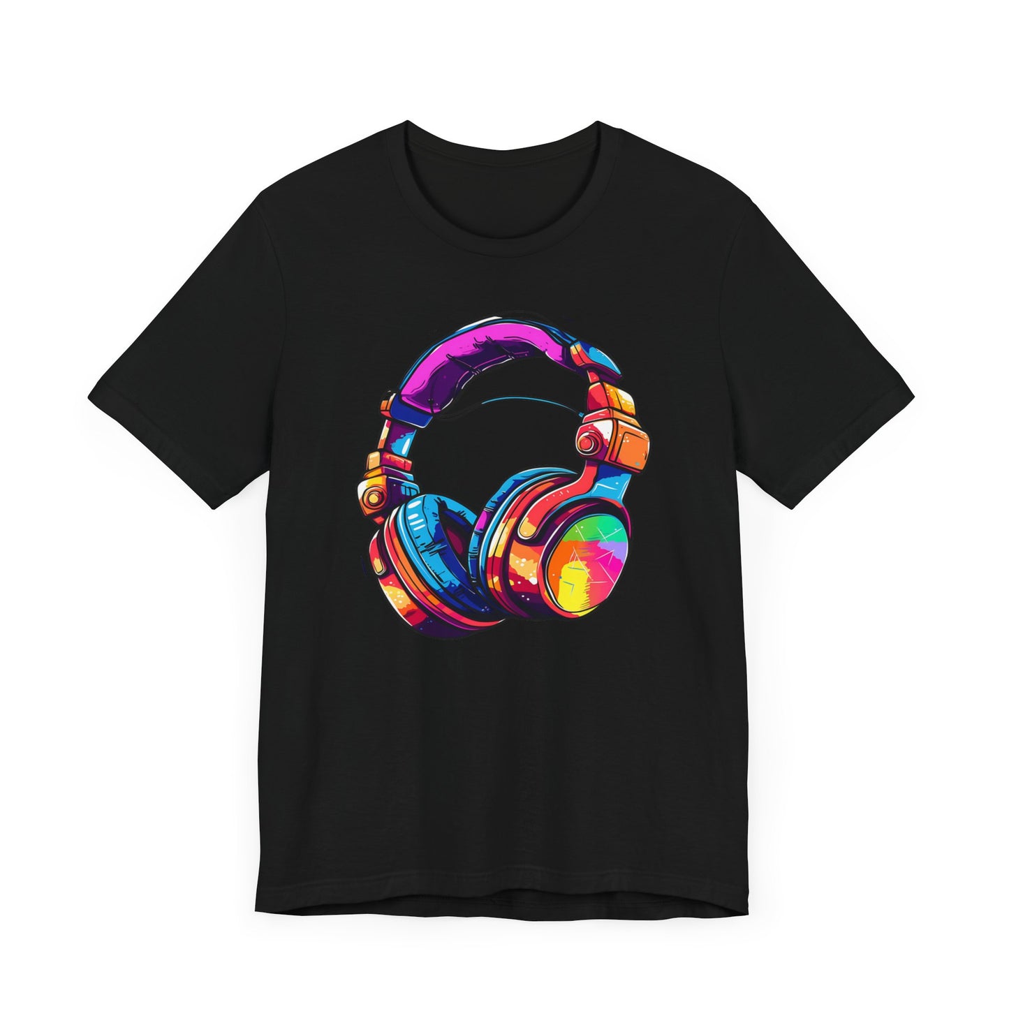 Retro 90's music Headphones 2 Unisex Jersey Short Sleeve Tee