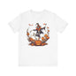 Skeleton with jack-o-lanterns Unisex Jersey Short Sleeve Tee
