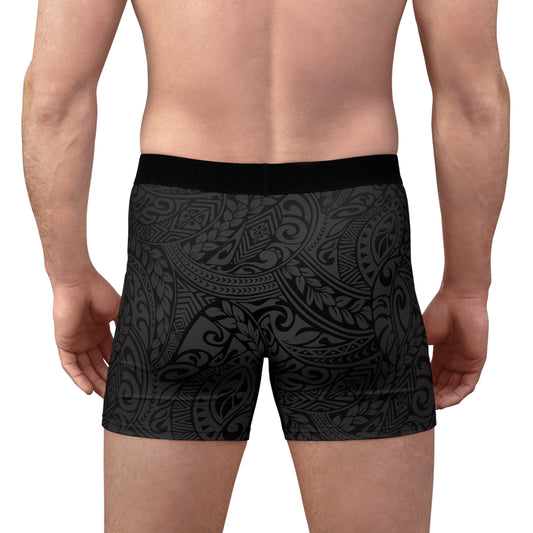 Polynesian Tribal in Black & Grey Boxer Briefs