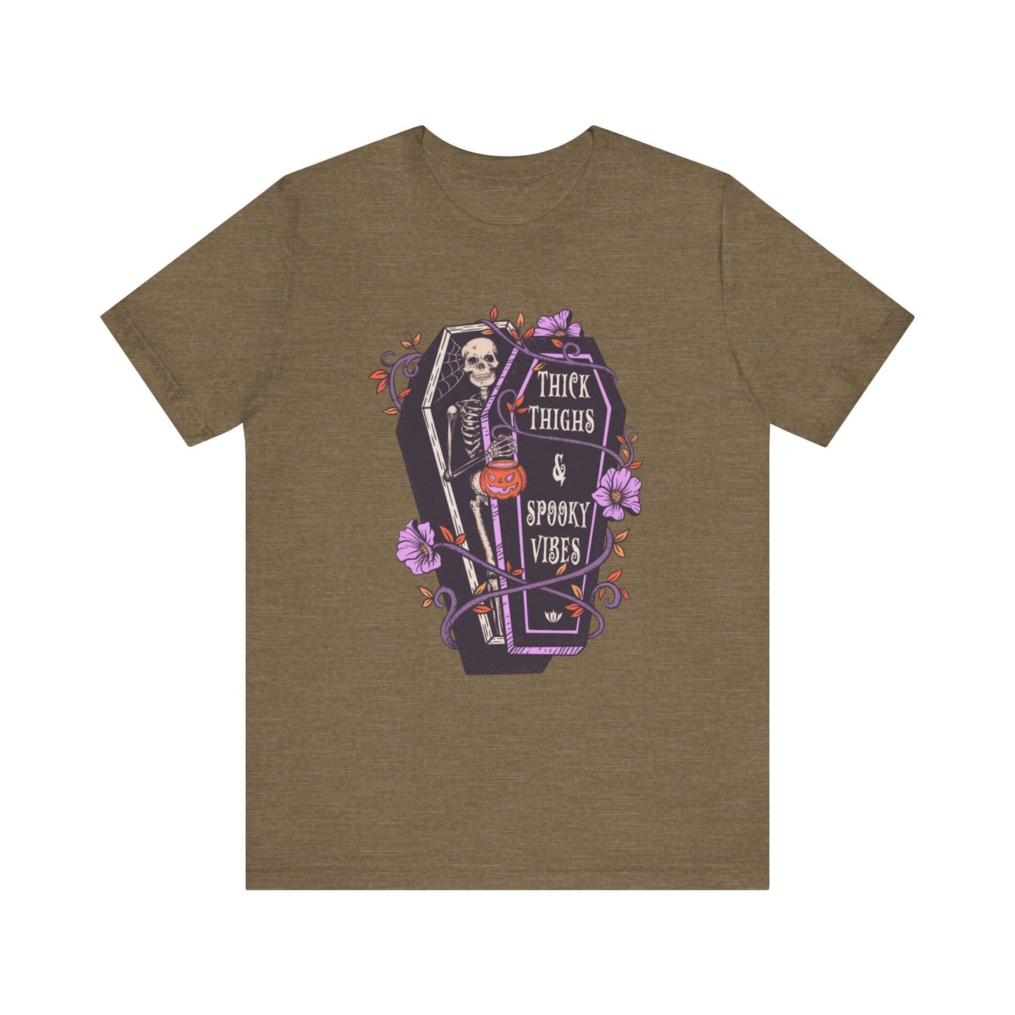 Thick thighs spooky vibes Jersey Short Sleeve Tee