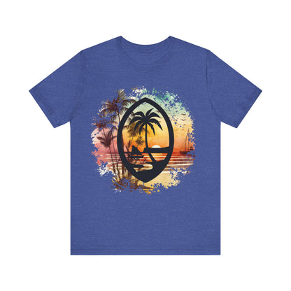 Guam Seal Sunrise Unisex Jersey Short Sleeve Tee
