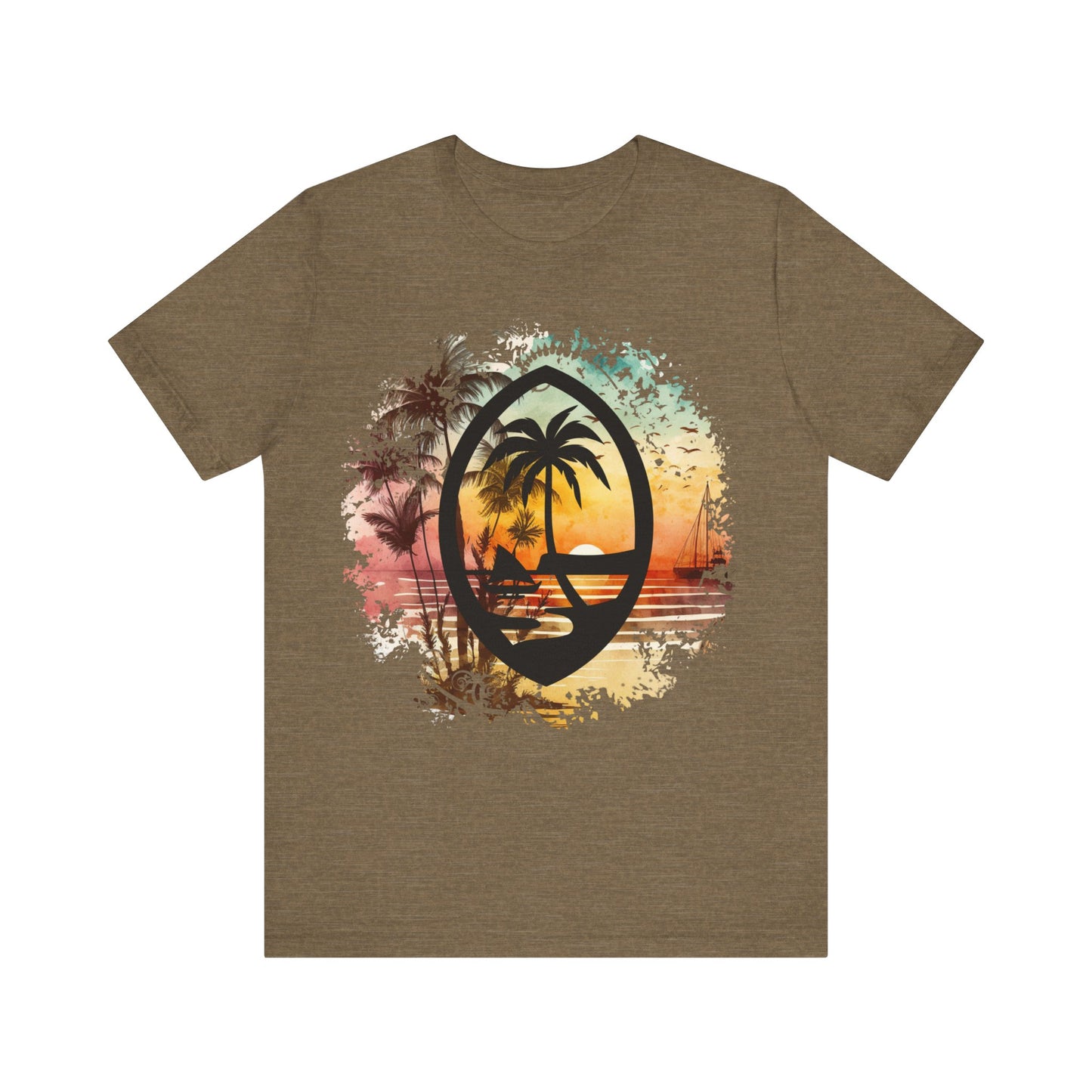 Guam Seal Sunrise Unisex Jersey Short Sleeve Tee