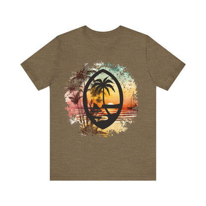 Guam Seal Sunrise Unisex Jersey Short Sleeve Tee