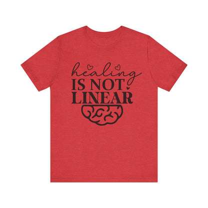 Healing is not linear Unisex Jersey Short Sleeve Tee