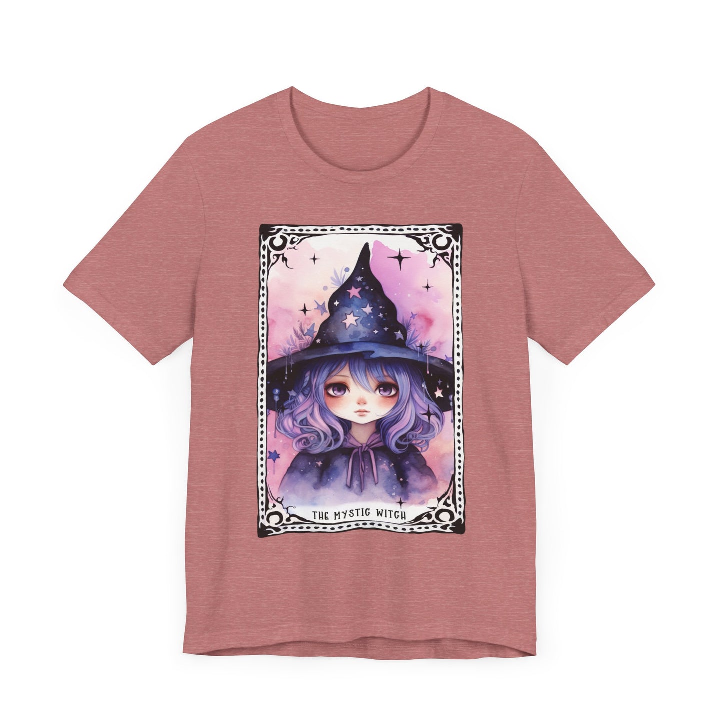 The Mystic Witch Jersey unisex tee, Halloween Graphic Tee, Spooky Shirt, Trick or Treat Tee, Halloween Costume, Festive Gift