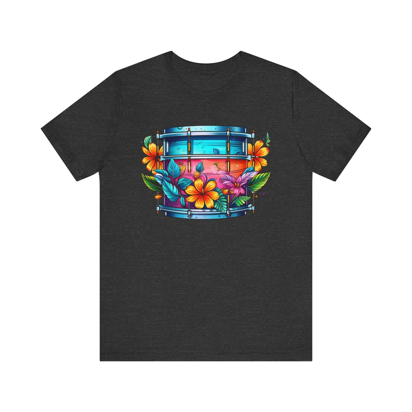 Retro 90's paint splatter drums Unisex Jersey Short Sleeve Tee