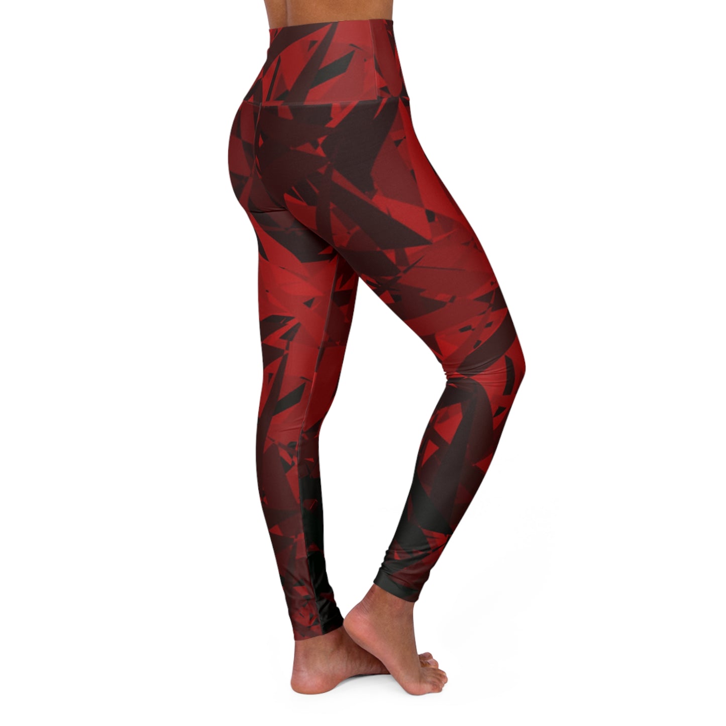 Red leaves Pattern High Waisted Yoga Leggings