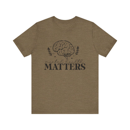 Mental health matters 3 Unisex Jersey Short Sleeve Tee