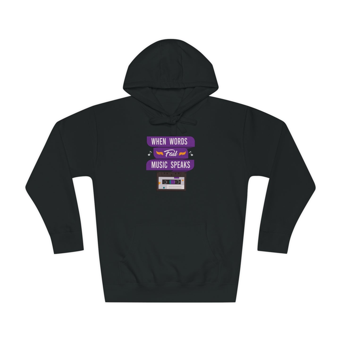When Words Fail Unisex Fleece Hoodie, Fleece Hoodie Unisex, Comfortable Hooded Sweatshirt, Cozy Winter Wear, Gender-Inclusive Outerwear