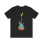 Retro 90's music graffiti electric guitar Unisex Jersey Short Sleeve Tee