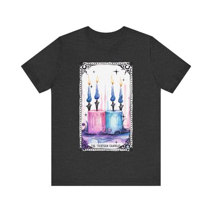 The Thirteen Candles Jersey unisex tee, Halloween Graphic Tee, Spooky Shirt, Trick or Treat Tee, Halloween Costume, Festive Gift
