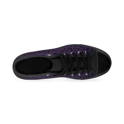 Cheetah Skulls in Purple Classic Sneakers