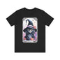 The Black Cats Gaze Jersey unisex tee, Halloween Graphic Tee, Spooky Shirt, Trick or Treat Tee, Halloween Costume, Festive Gift