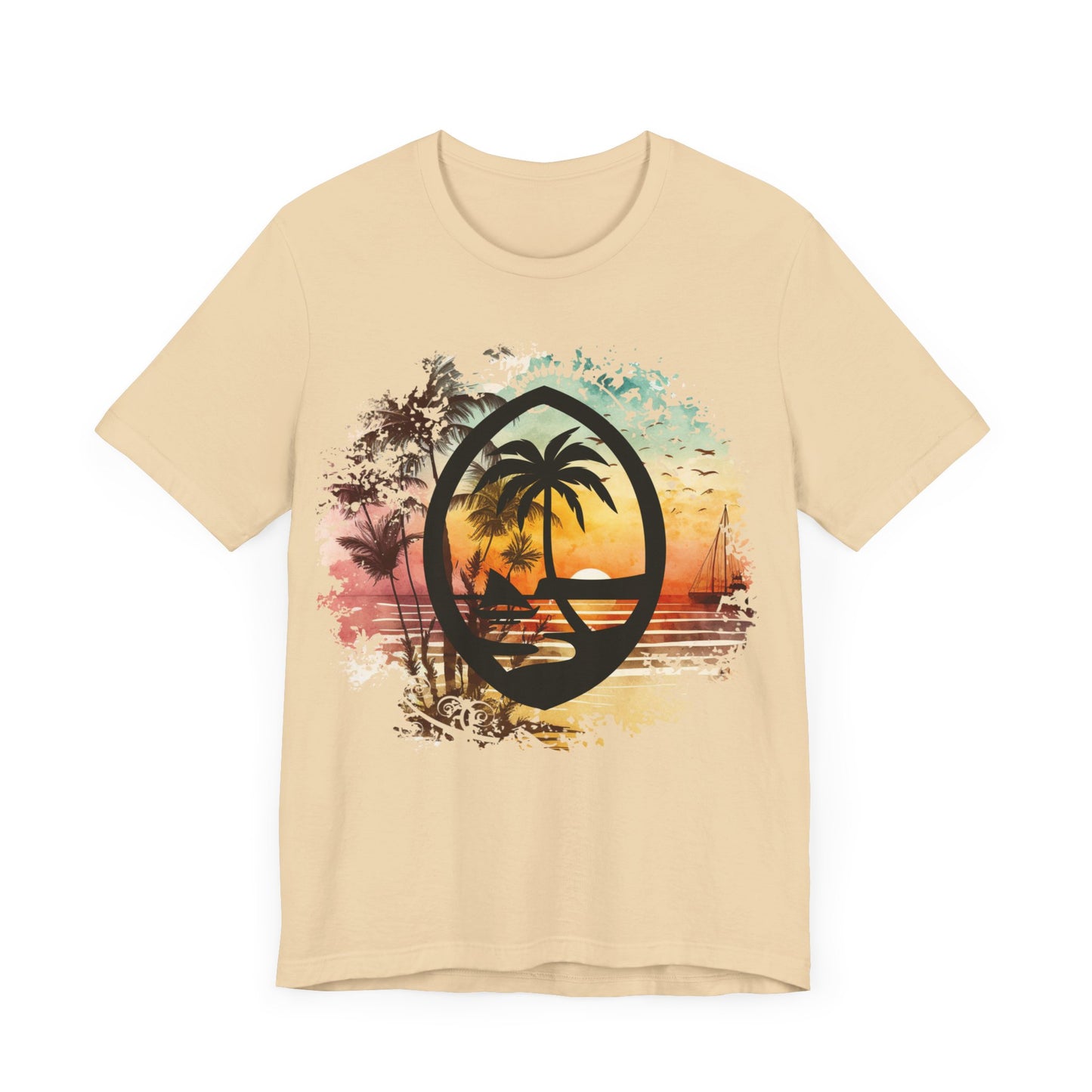 Guam Seal Sunrise Unisex Jersey Short Sleeve Tee