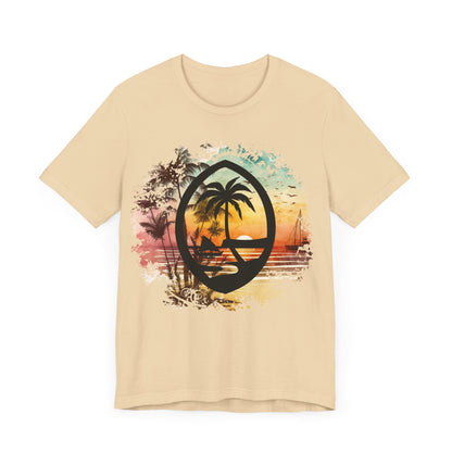 Guam Seal Sunrise Unisex Jersey Short Sleeve Tee