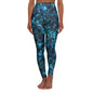 Blue Crystal High Waisted Yoga Leggings