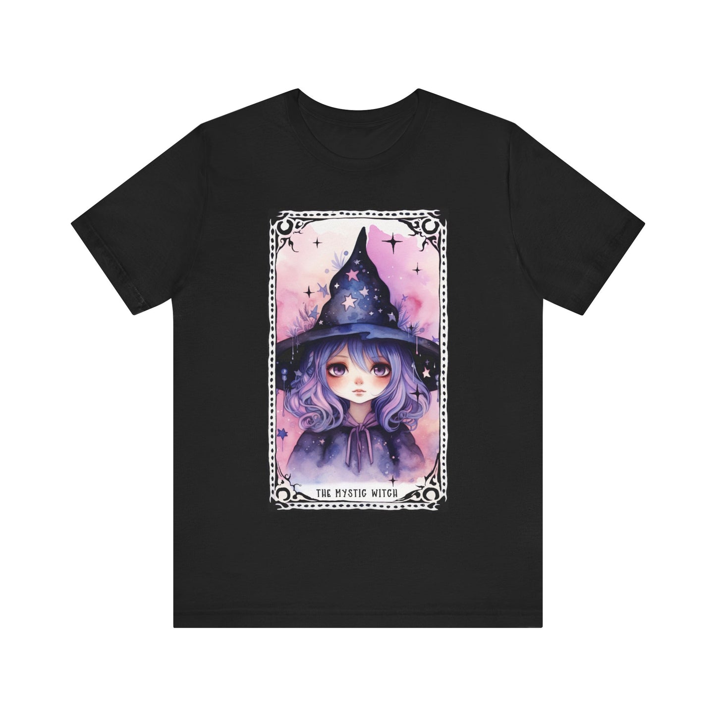 The Mystic Witch Jersey unisex tee, Halloween Graphic Tee, Spooky Shirt, Trick or Treat Tee, Halloween Costume, Festive Gift