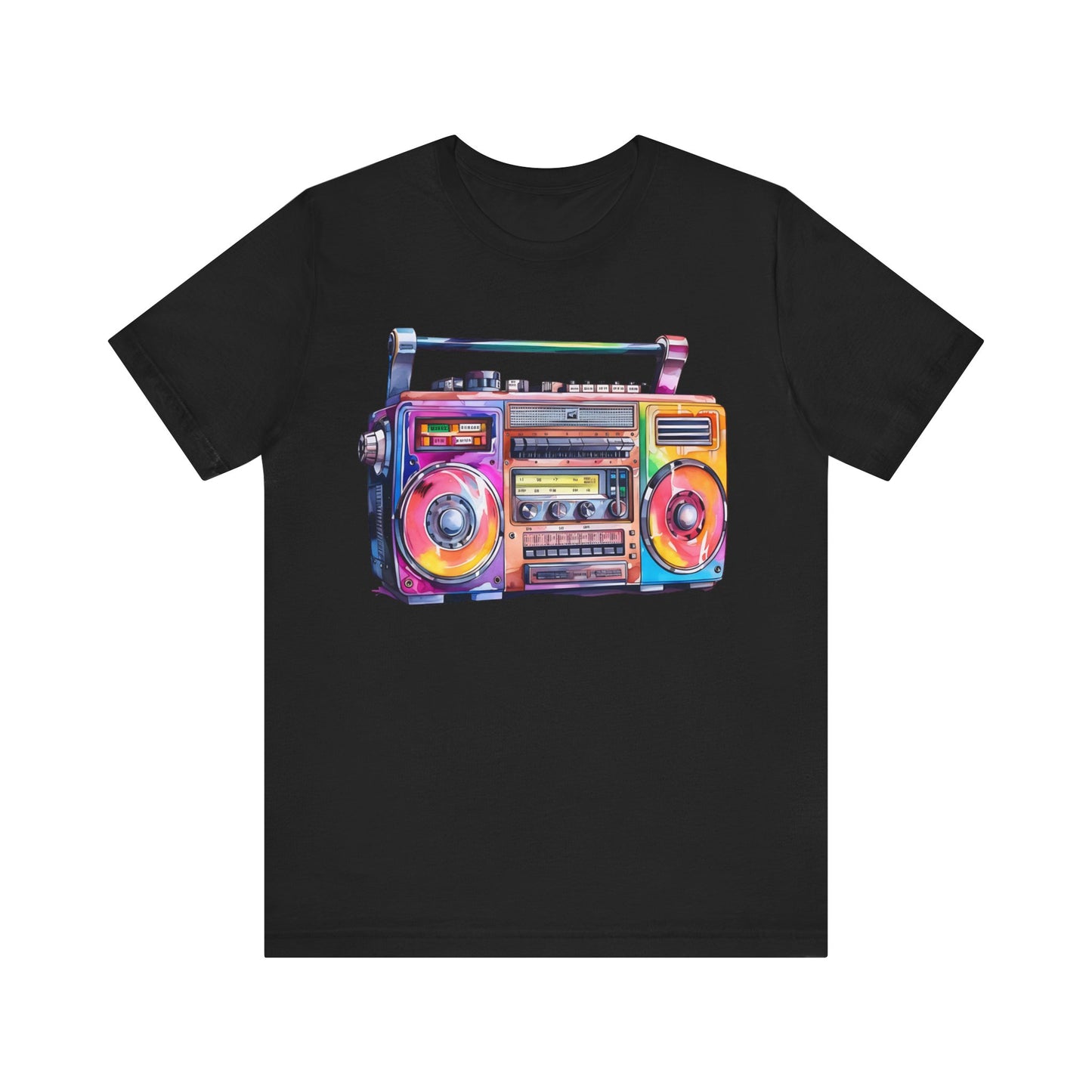 Colorful Boombox 90's Unisex Jersey Short Sleeve Tee