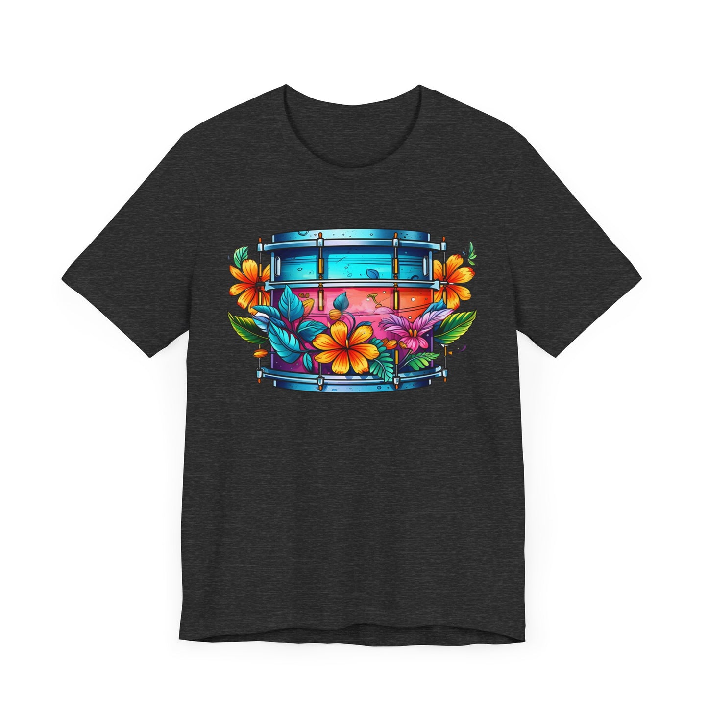 Retro 90's paint splatter drums Unisex Jersey Short Sleeve Tee