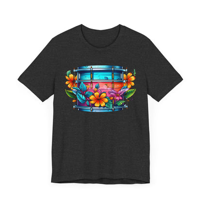 Retro 90's paint splatter drums Unisex Jersey Short Sleeve Tee