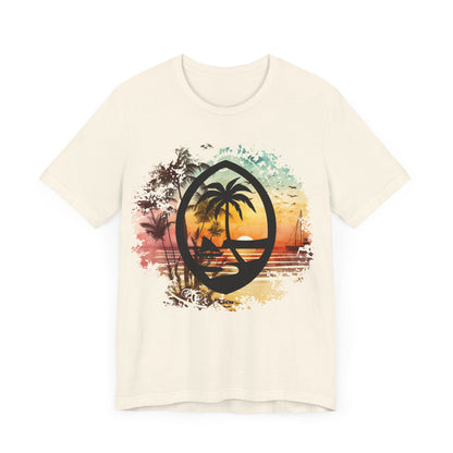 Guam Seal Sunrise Unisex Jersey Short Sleeve Tee