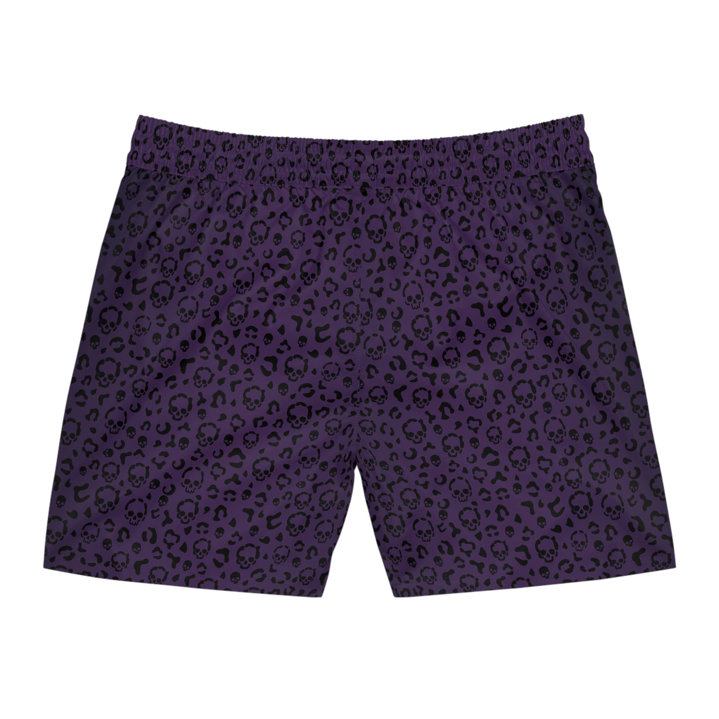 Cheetah Skulls in Purple Mid-Length Swim Shorts