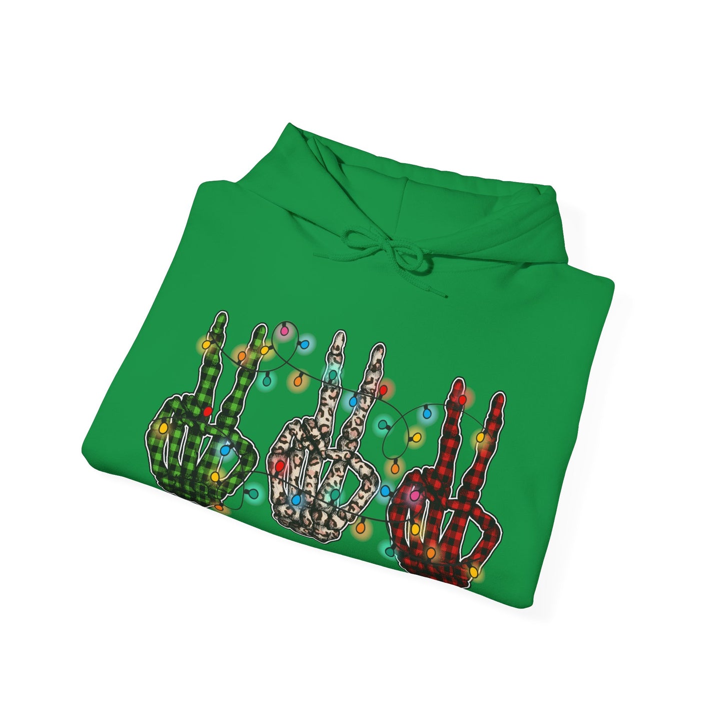 Peace and Holiday Lights Unisex Heavy Blend™ Hooded Sweatshirt