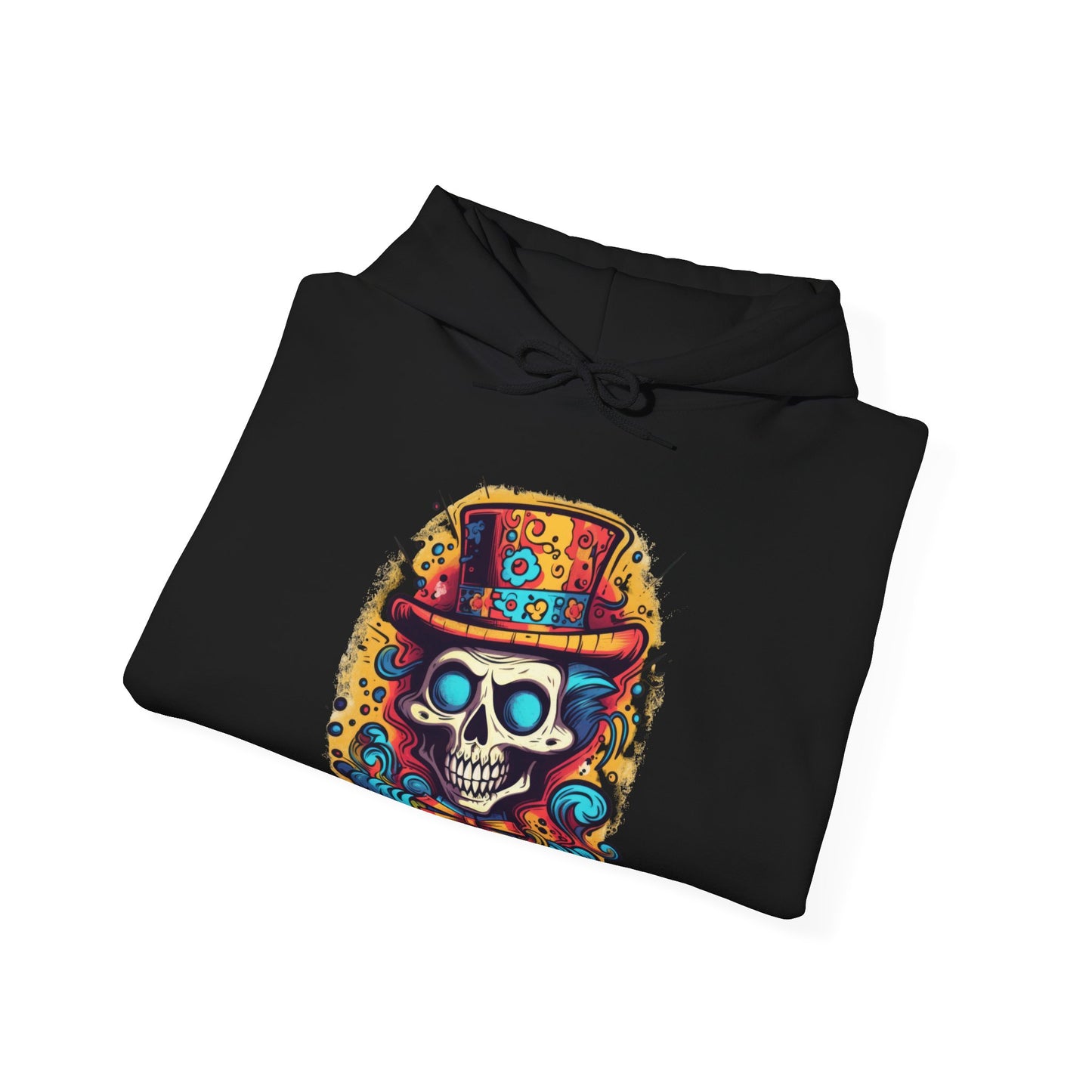 Skull with Top Hat Unisex Heavy Blend™ Hooded Sweatshirt