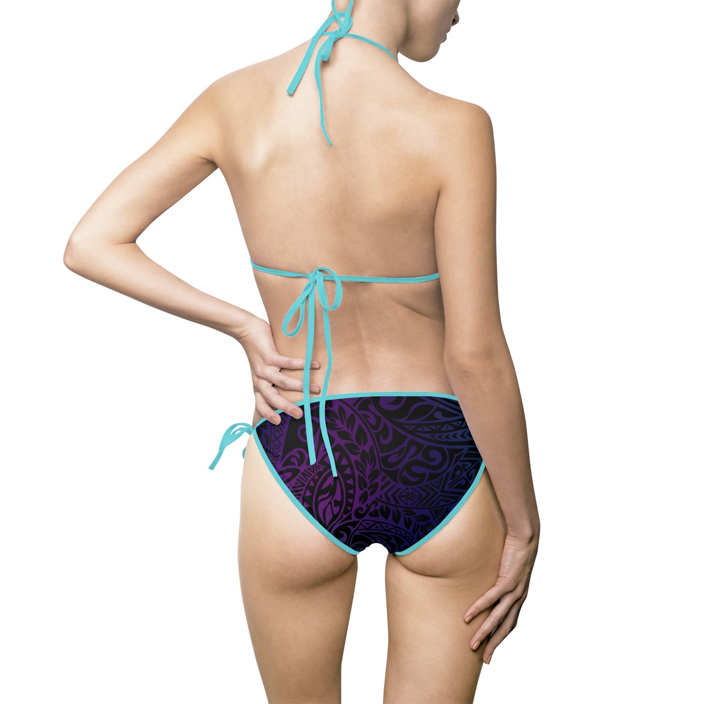 Jewel Tone Polynesian Tribal Women's Bikini Swimsuit