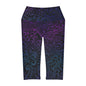 Polynesian Tribal in Jewel Tones Yoga Capri Leggings